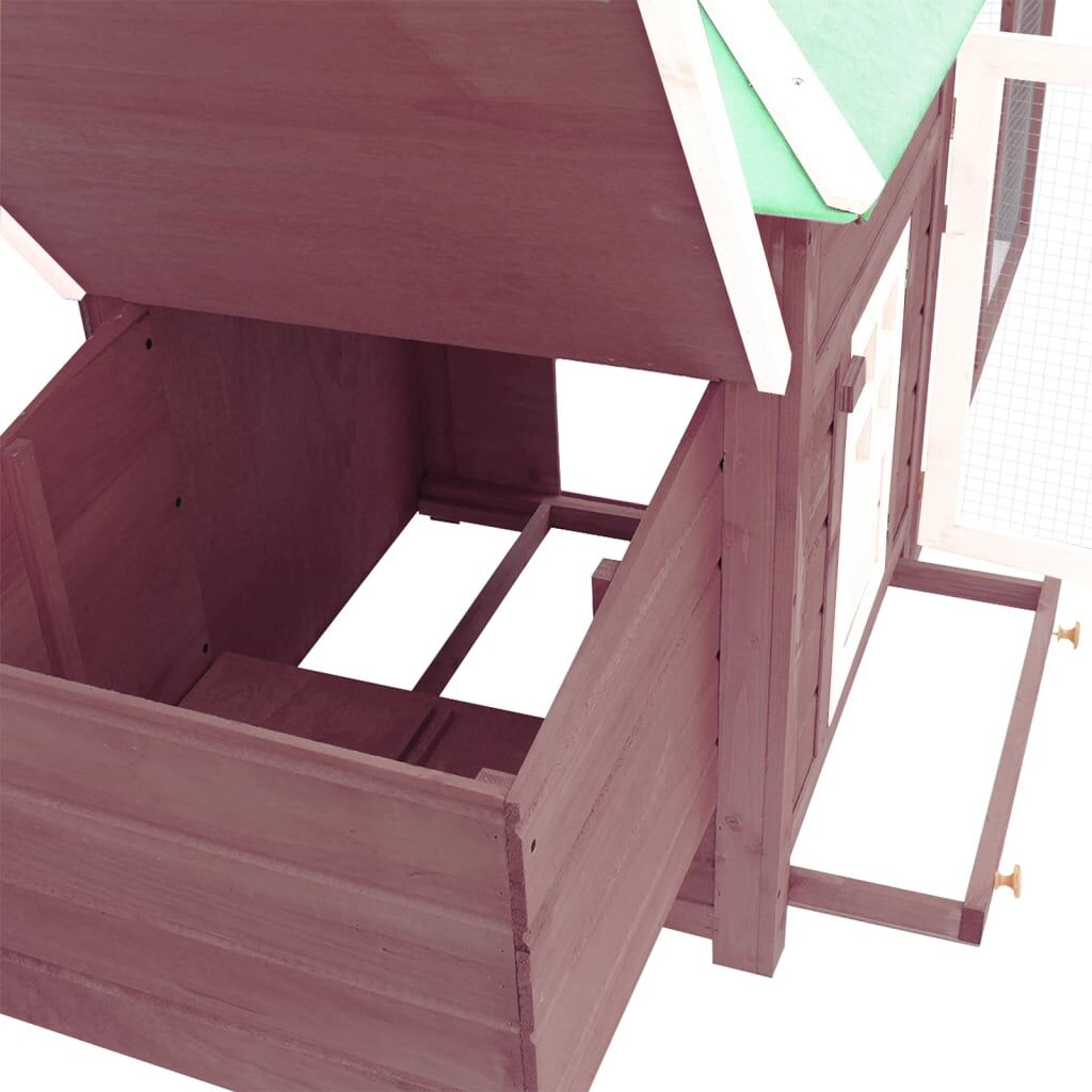 Vidaxl Gallinero Con Ponedero Madera Maciza Abeto Moca 190x72x102 Cm_3