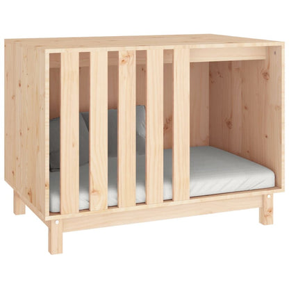 Vidaxl Caseta Para Perros Madera Maciza De Pino 90x60x67 Cm_3