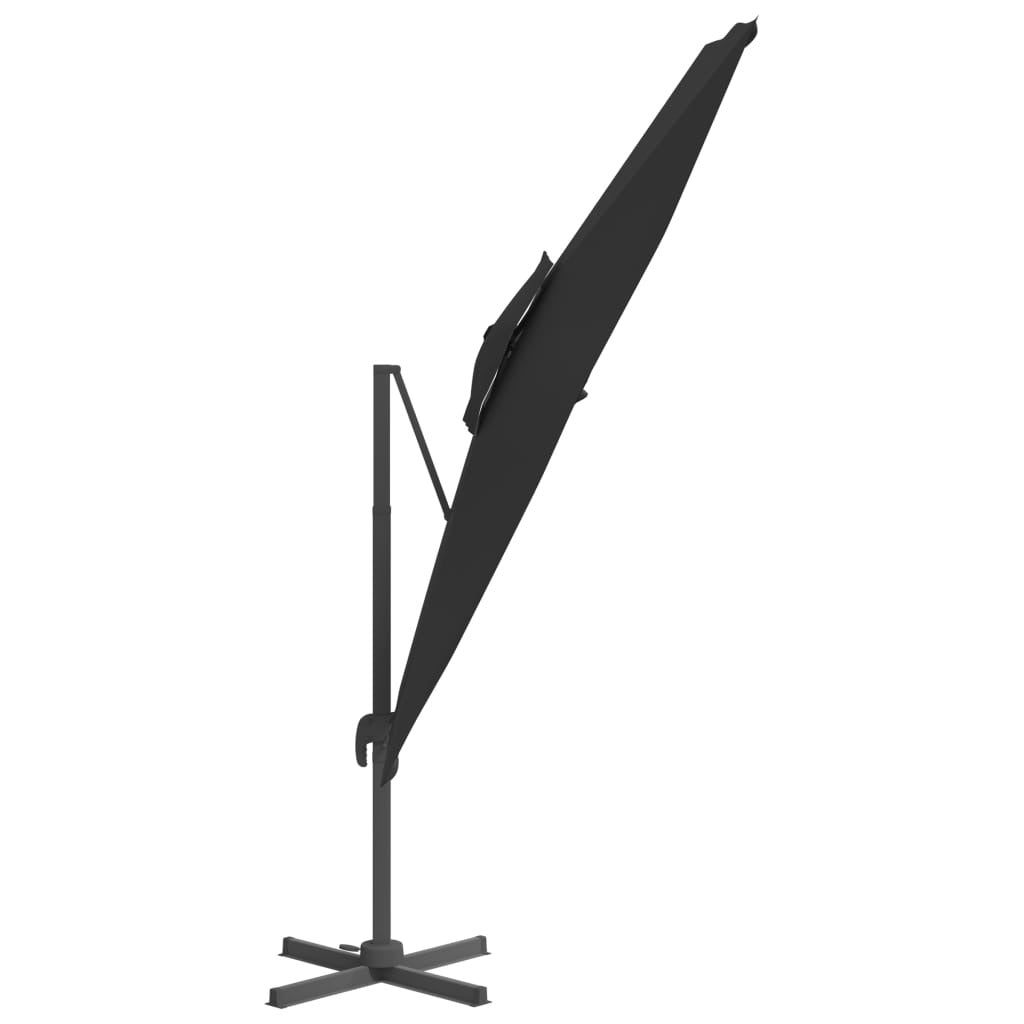 Vidaxl Sombrilla Colgante De Doble Techo Negro 300x300 Cm_3