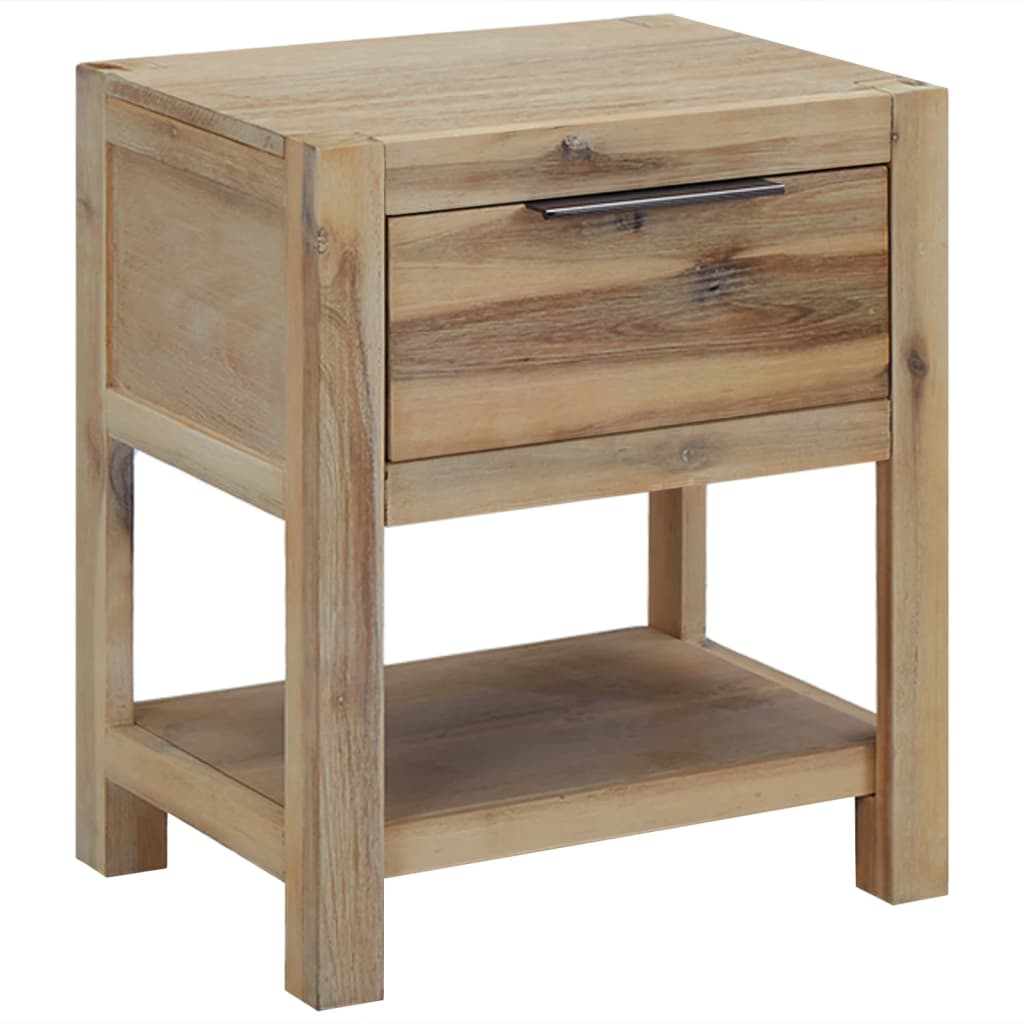 Mesitas De Noche Con Cajones Madera Acacia Maciza 40x30x48 Cm_0