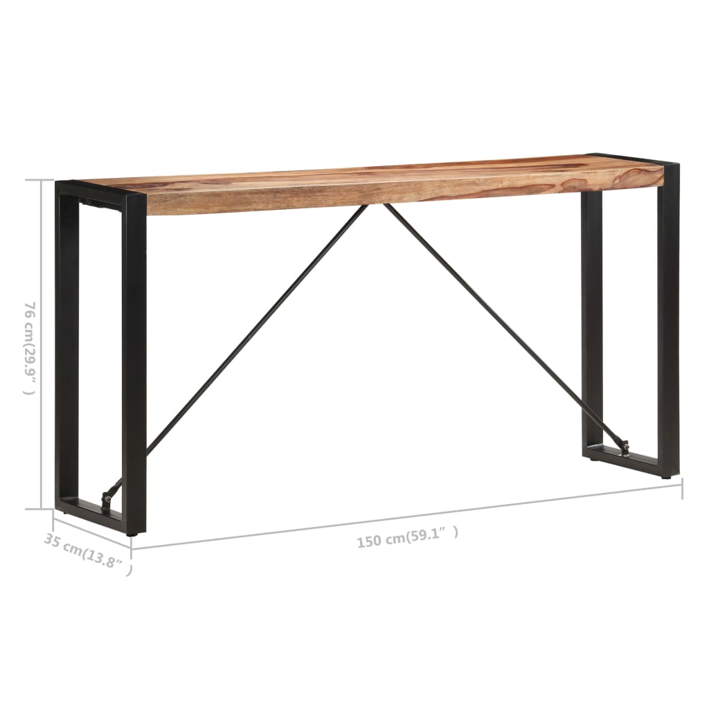 Mesa Consola De Madera Maciza De Sheesham 150x35x76 Cm_3
