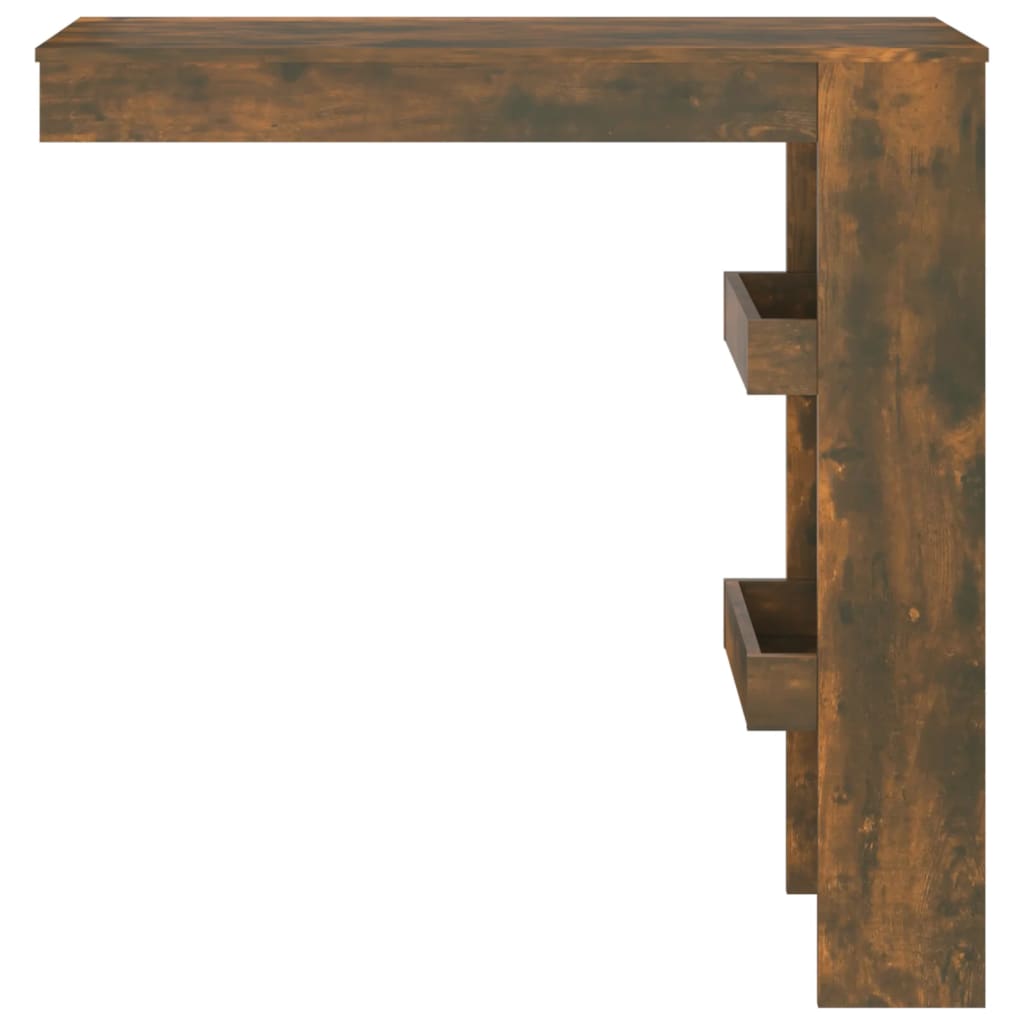 Mesa De Bar De Pared Contrachapada Roble Ahumado 102x45x103,5cm_1