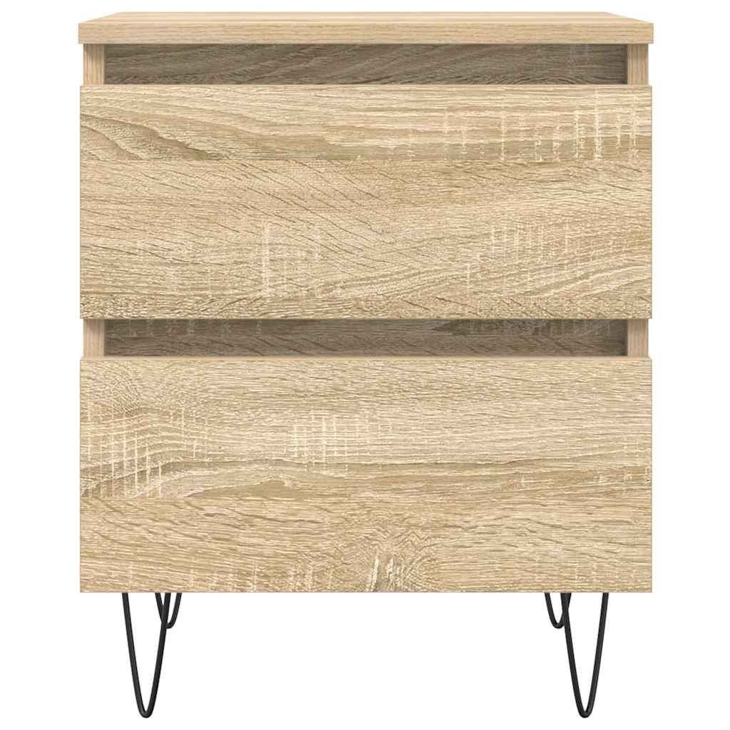 Mesita De Noche Madera De Ingeniería Roble Sonoma 40x35x50 Cm_3
