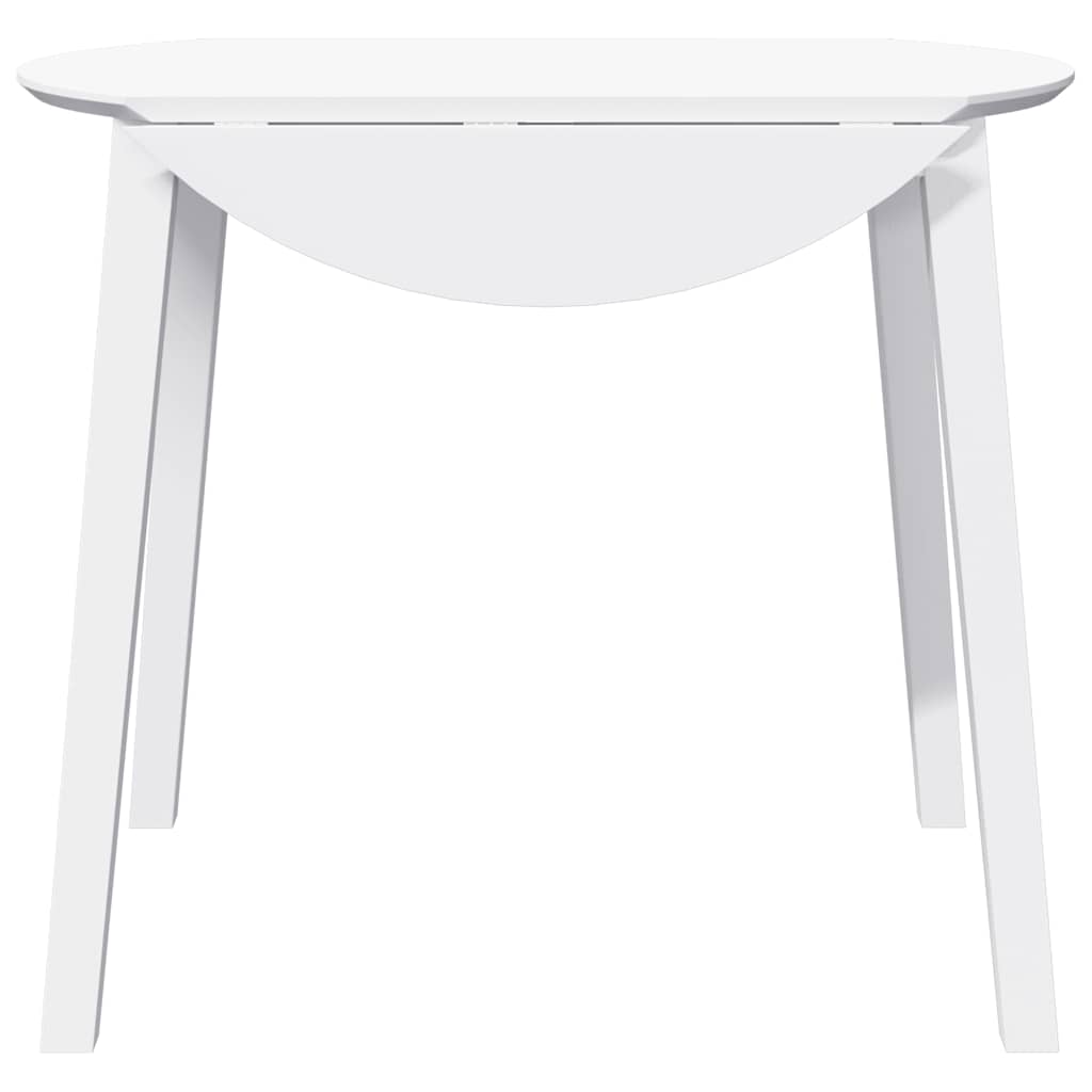 Mesa De Comedor De Madera Maciza De Caucho Blanco_3