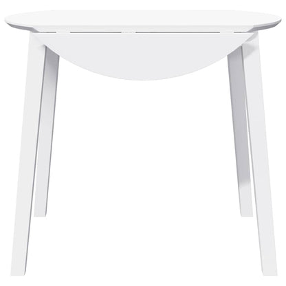 Mesa De Comedor De Madera Maciza De Caucho Blanco_3