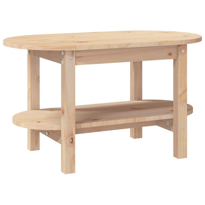 Mesa De Centro De Madera Maciza De Pino 80x45x45 Cm_0