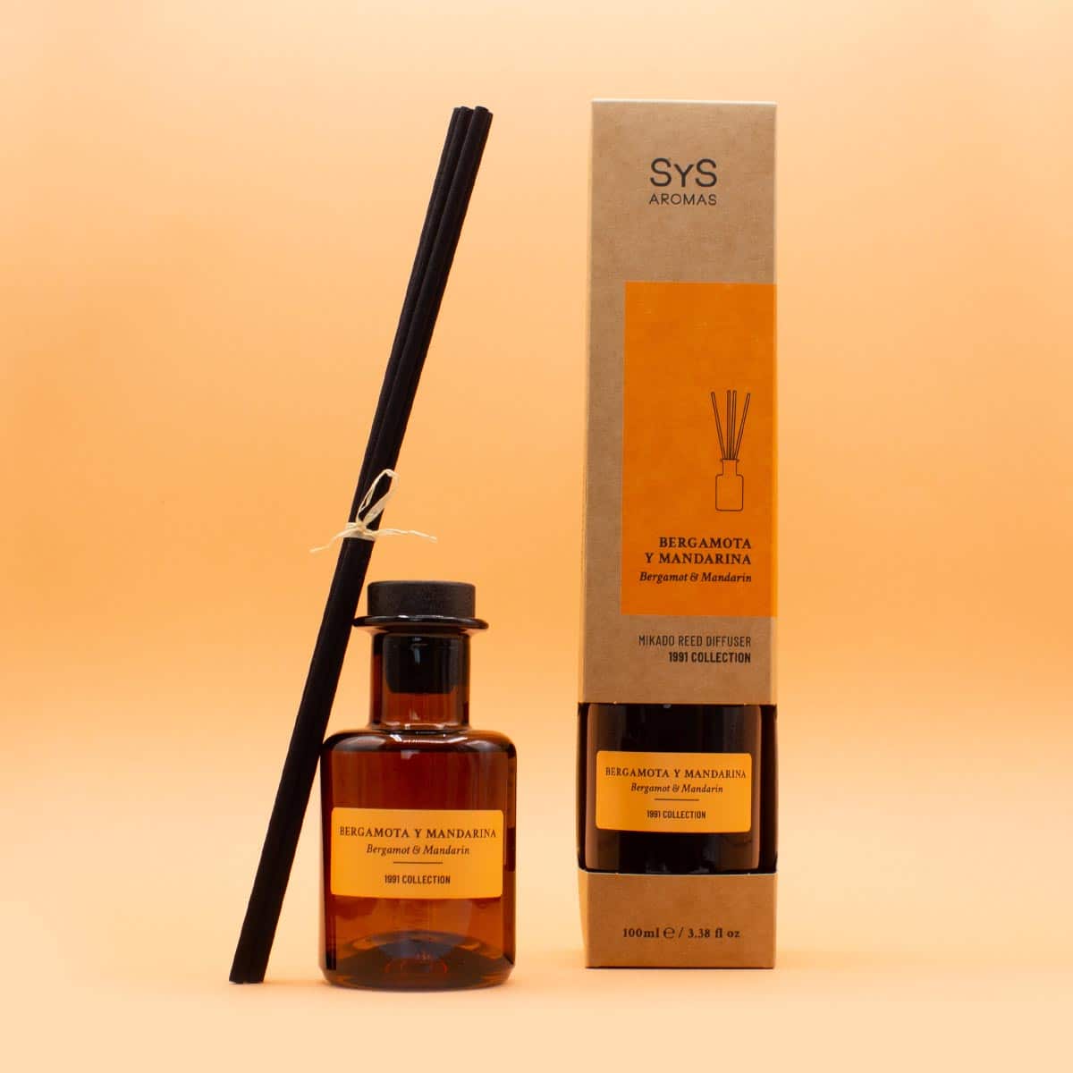 Ambientador Mikado Bergamota y Mandarina SYS Aromas 100 ml | Colección 1991 | Aroma Cítrico y Herbal | Refrescante_1
