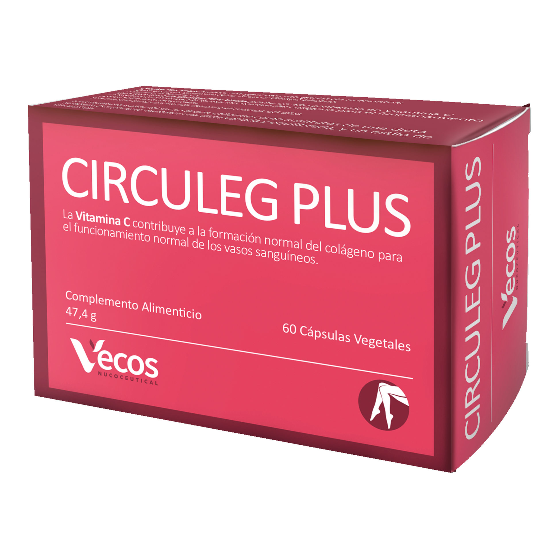 Circuleg Plus Vecos 60 Cápsulas | Piernas Ligeras Y Prevención De Varices | Uva, Rusco, Ginkgo Y Vitamina C_0