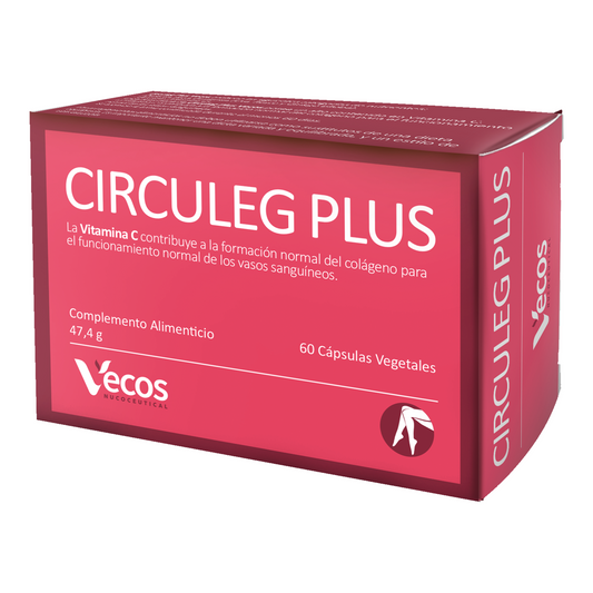Circuleg Plus Vecos 60 Cápsulas | Piernas Ligeras Y Prevención De Varices | Uva, Rusco, Ginkgo Y Vitamina C_0