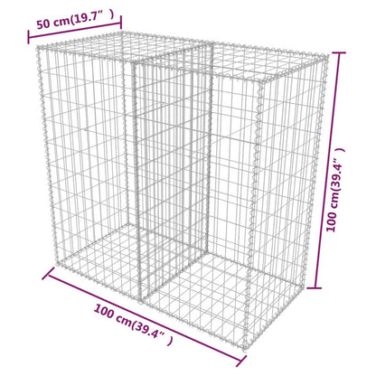 Cesta De Muro De Gaviones Acero Galvanizado 100x50x100 Cm / Vetonek_4