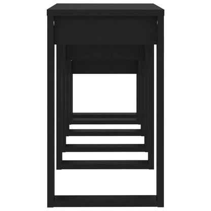 Mesas Apilables 3 Piezas Madera Contrachapada Negro_4