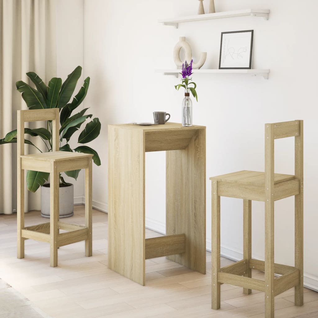 Mesa Alta De Bar Madera Ingeniería Roble Sonoma 51x50x103,5 Cm_1
