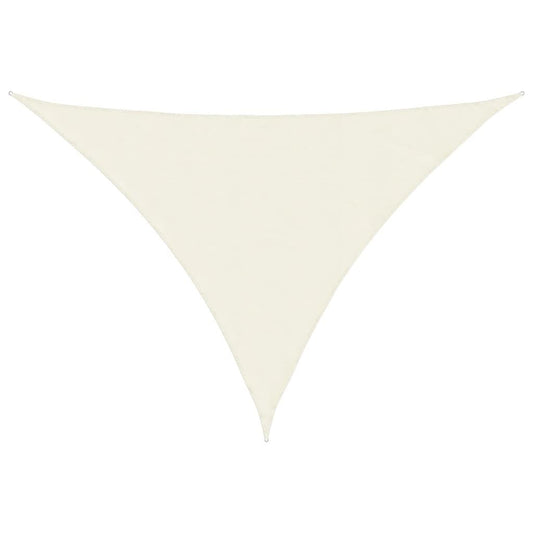 Vidaxl Toldo De Vela Triangular Tela Oxford Color Crema 5x7x7 M_0
