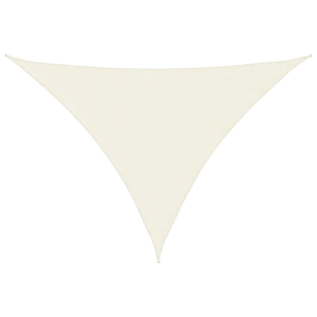 Vidaxl Toldo De Vela Triangular Tela Oxford Color Crema 3x4x4 M_0