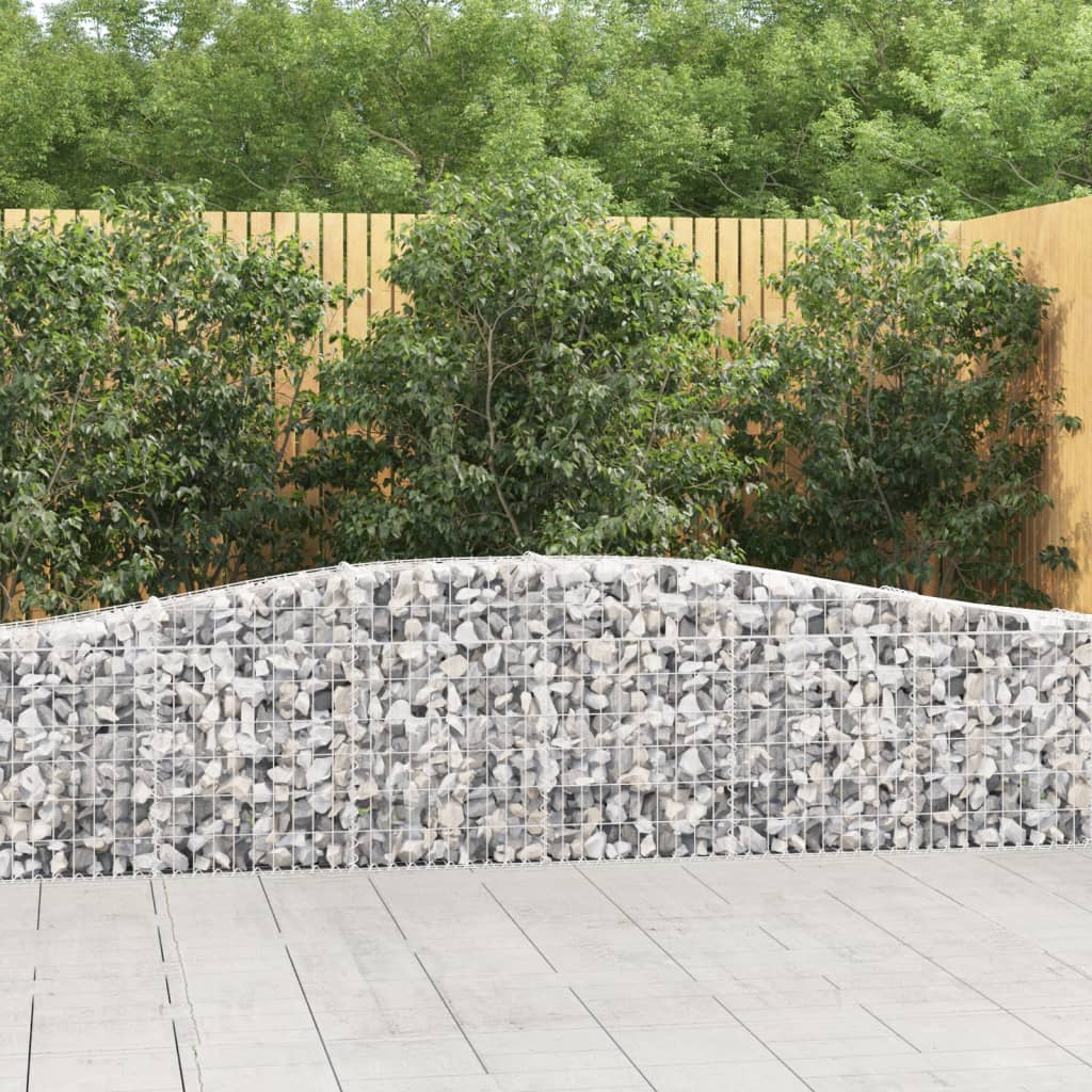 Cestas De Gaviones 25 Uds Forma De Arco Hierro 400x30x60/80 Cm_1