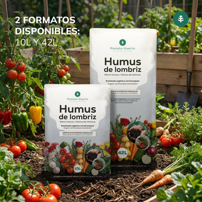 Pack 3x Humus de Lombriz 100% Natural Planeta Huerto 42 L