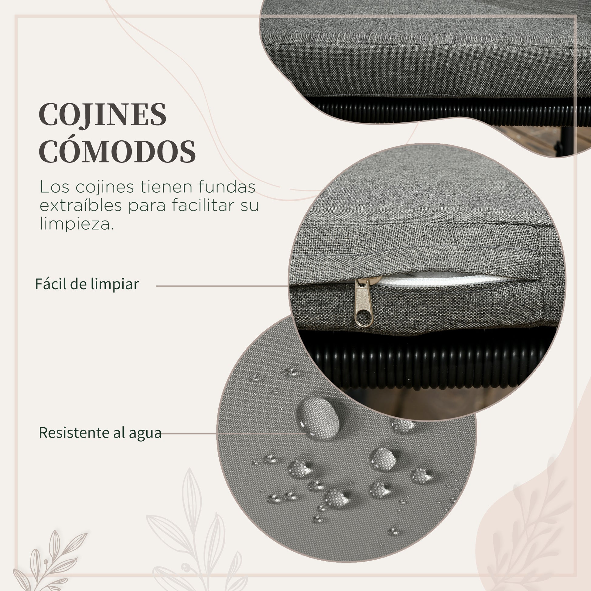 Outsunny Conjunto De Jardín Exterior De Ratán Sintético Con Mesa Cuadrada Sillas_4