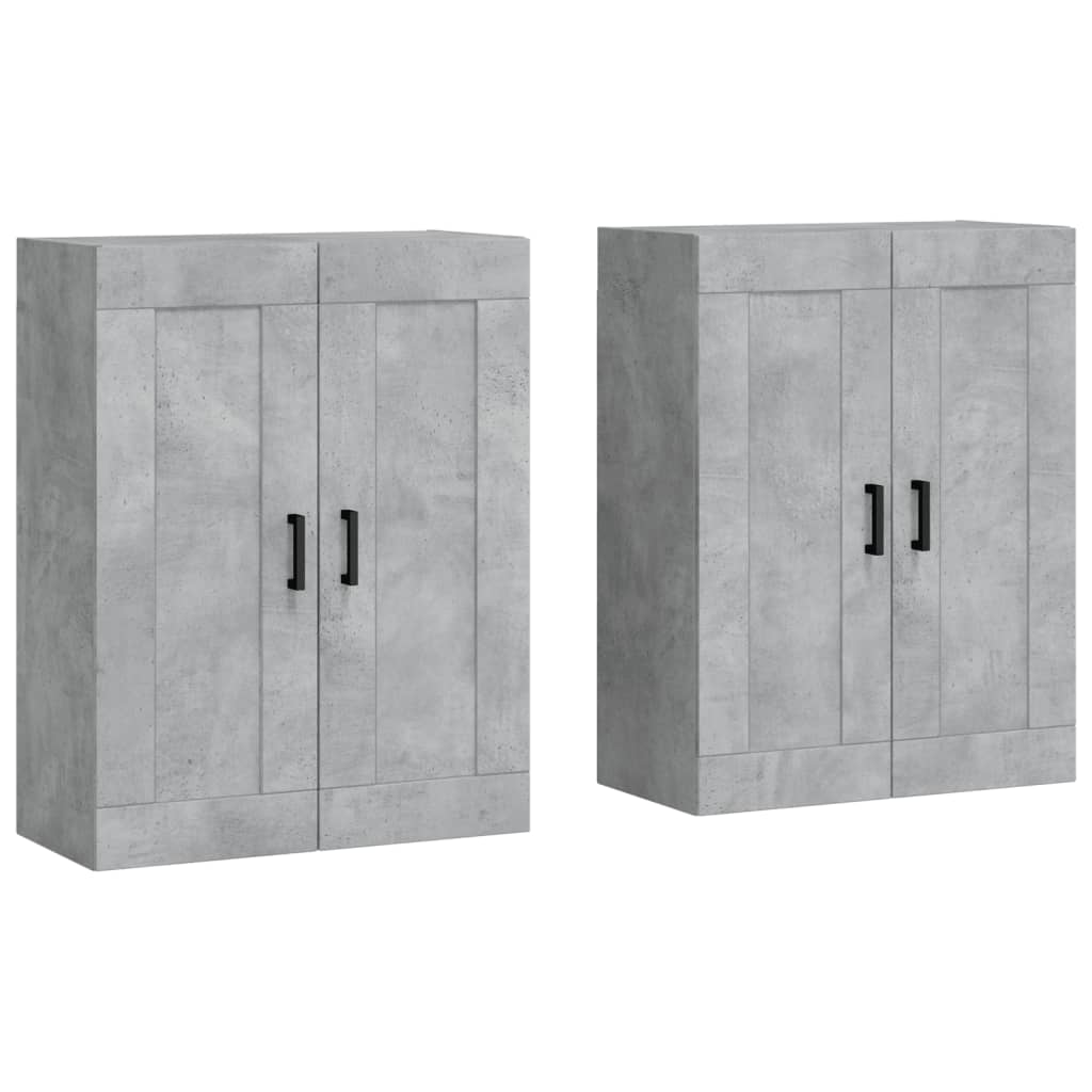 Armarios De Pared 2 Uds Madera De Ingeniería Gris Hormigón_1