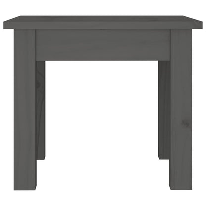 Mesa De Centro De Madera Maciza De Pino Gris 35x35x30 Cm_3