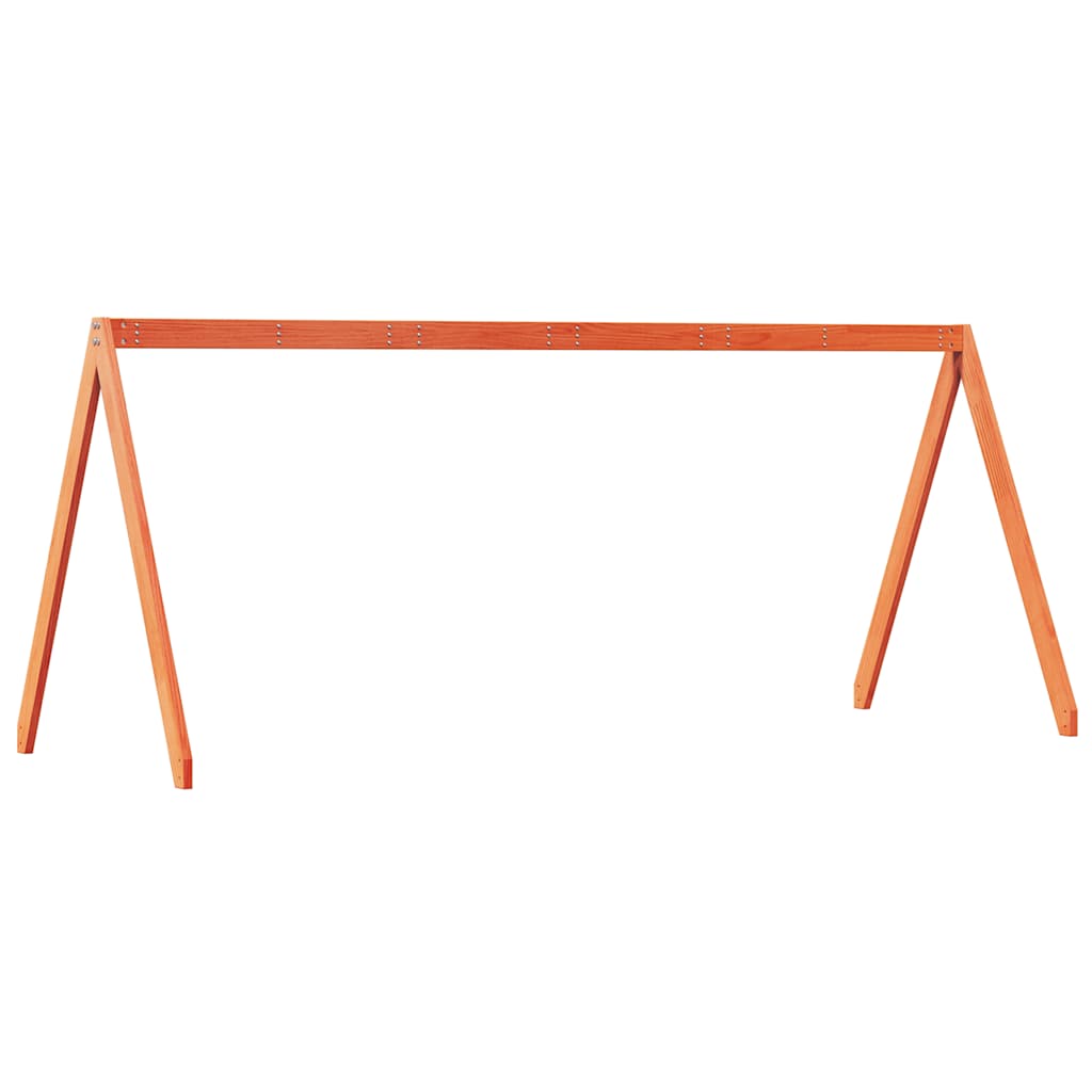Techo De Cama Infantil Madera Maciza Pino Marrón 209x95,5x88 Cm_5