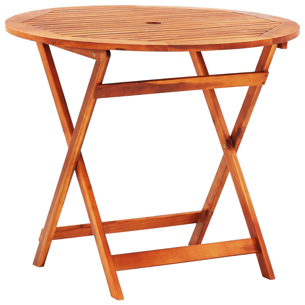 Set De Comedor De Jardín Plegable 5 Pzas Madera Eucalipto / Vetonek_5