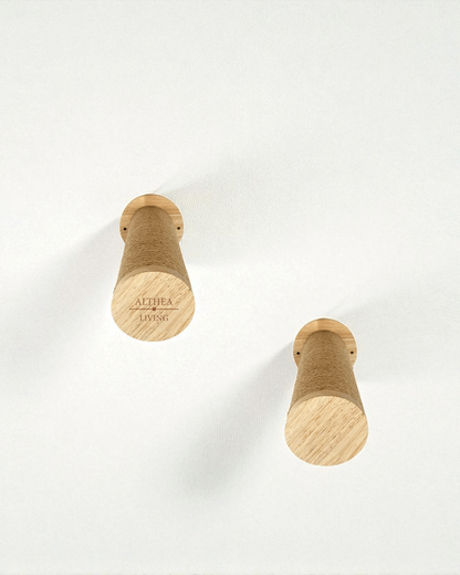 Estante De Escalada Para Gatos Coral, Set De 2 Piezas, Madera De Roble Y Yute_0