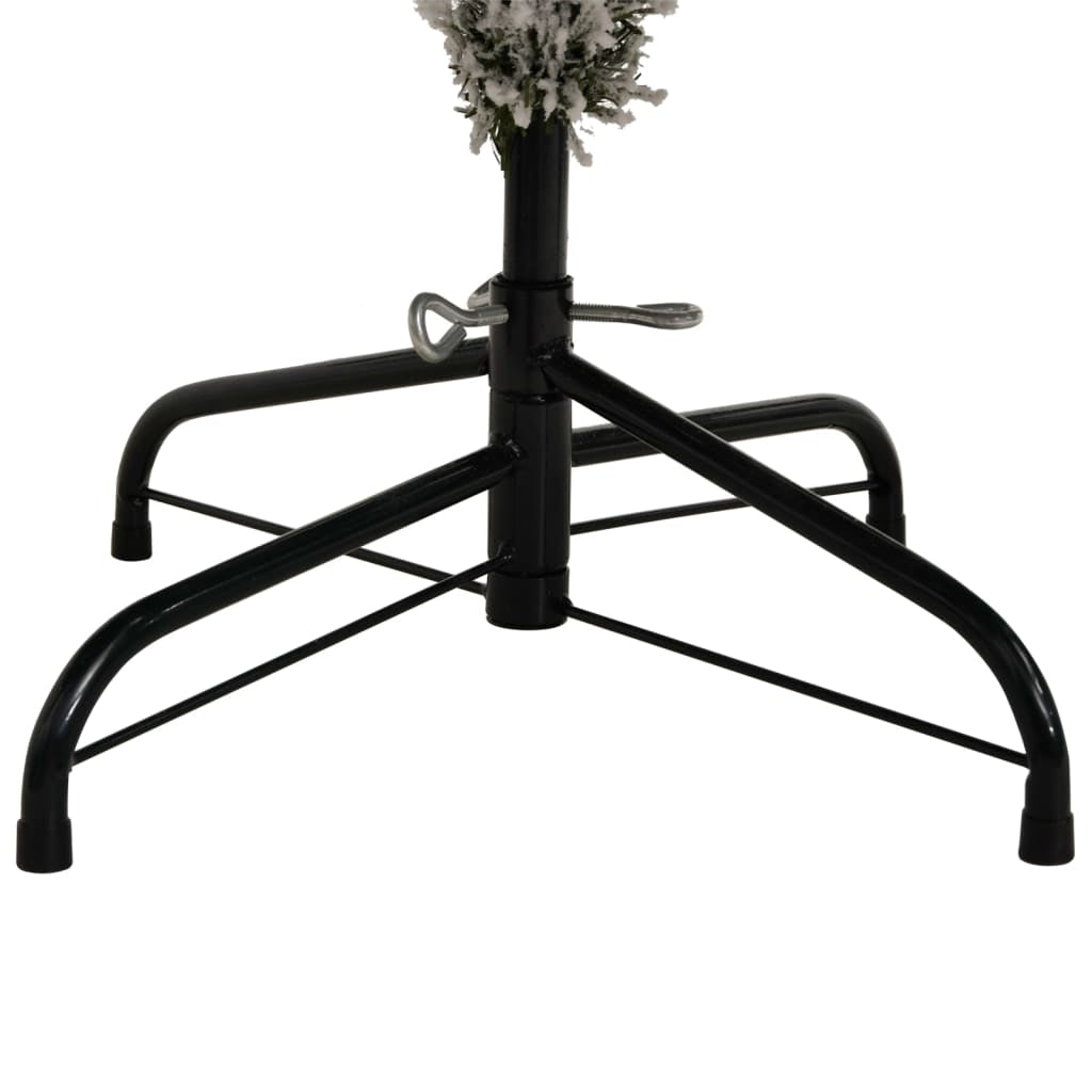 Vidaxl Árbol De Navidad Artificial Con Bisagras Y Nieve Flocada 180 Cm_4