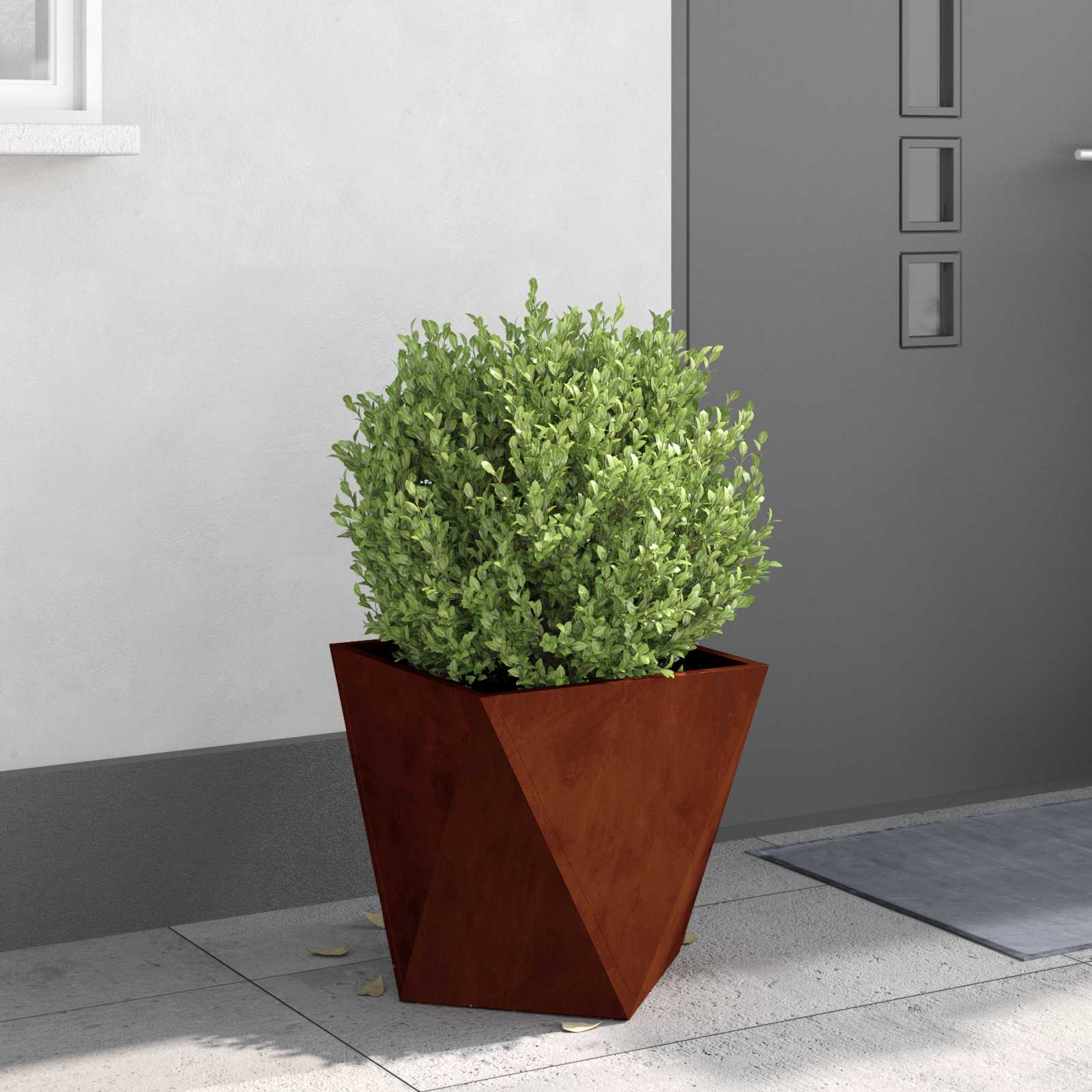 Jardinera 2 Pcs Oxidado 40 X 40 X 40 Cm Acero Autopatinable_3