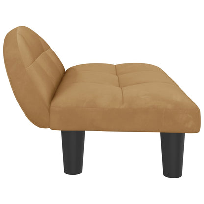 Cama Para Perros De Terciopelo Marrón 70x52x30 Cm / Vetonek_3