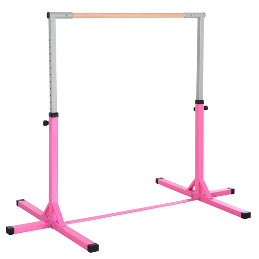 Homcom Barra De Gimnasia Para Niños De +3 Años Con Altura Ajustable 92-150 Cm_0