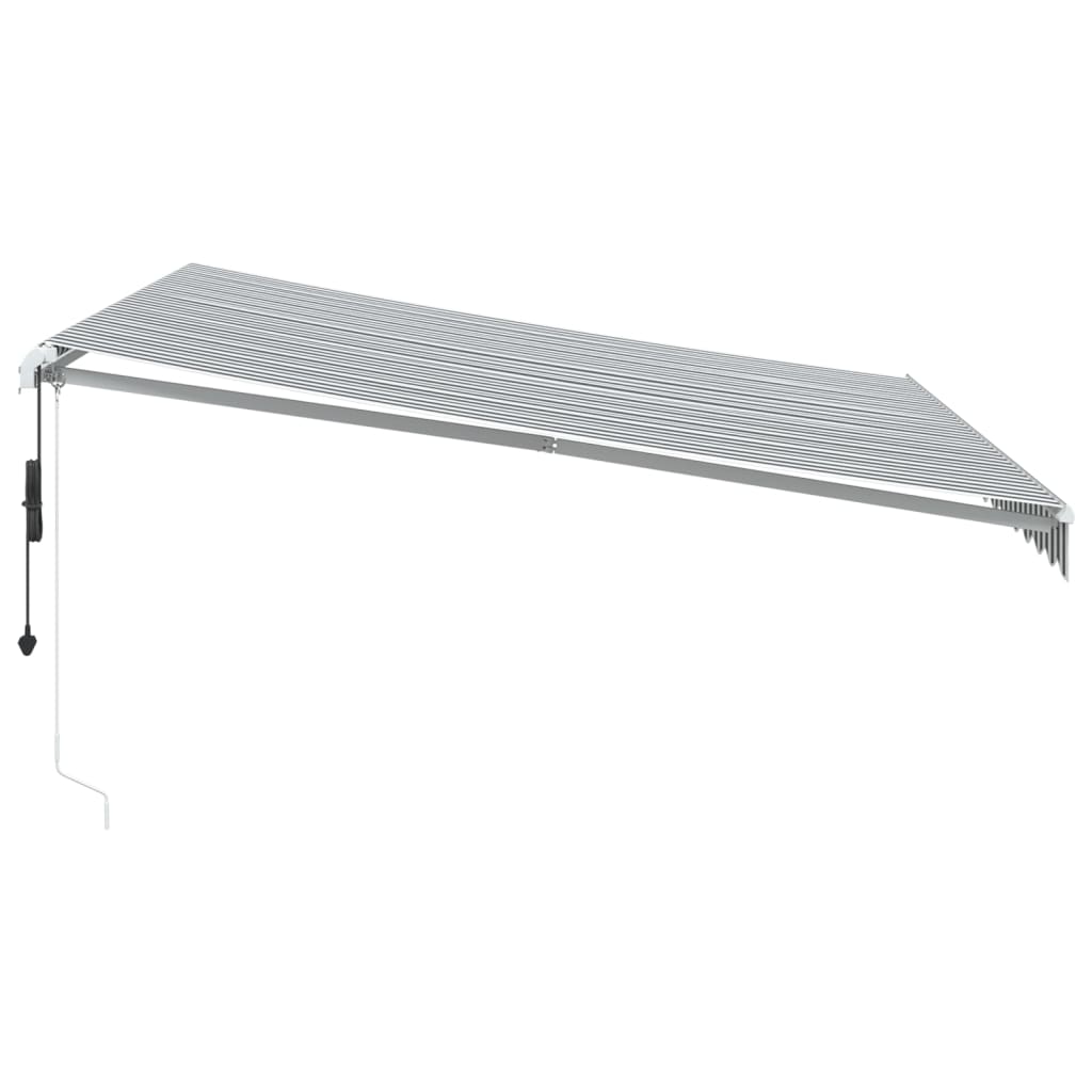 Toldo Retráctil Automático Gris Antracita Y Blanco 400x350 Cm_3