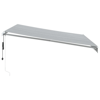 Toldo Retráctil Automático Gris Antracita Y Blanco 400x350 Cm_3