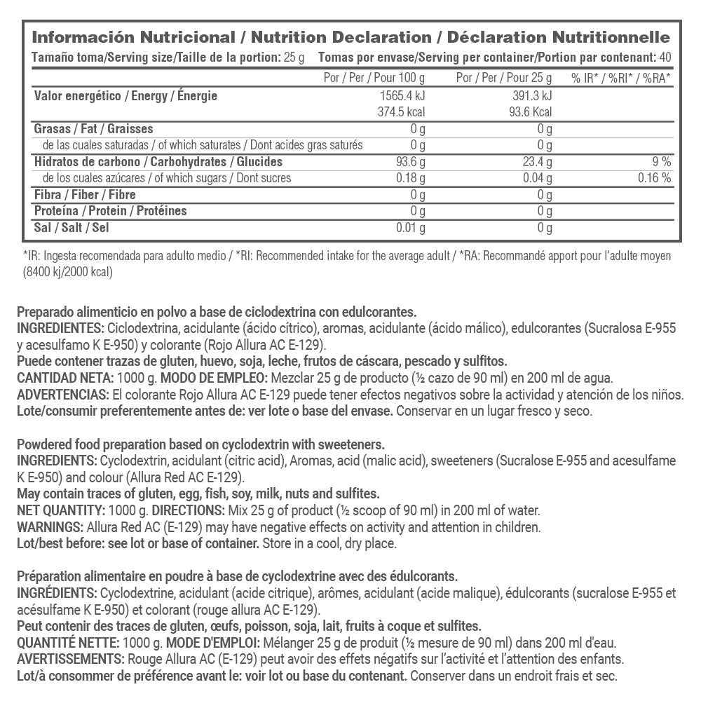 Ciclodextrina (cluster Dextrin®) - 1kg - Dracula Cherry - Contribuye Con La Recuperación M - Masmusculo_4