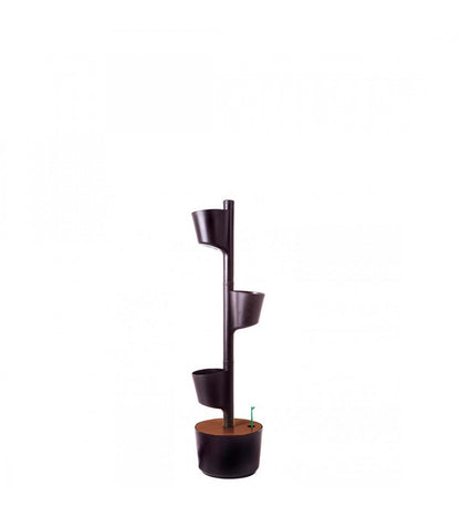 Macetero Vertical Citysens Con Riego Inteligente De 3 Macetas – Negro, Polipropileno 100% Reciclado_0