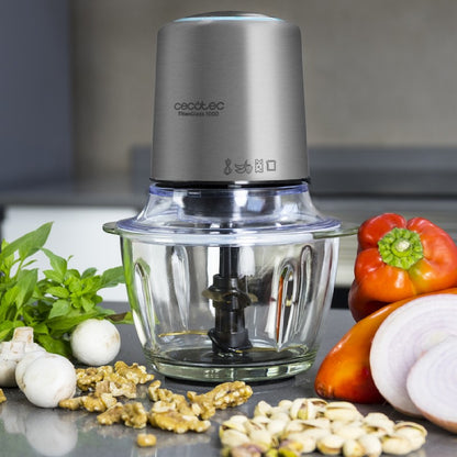 Cecotec Picadora Eléctrica De Carne Y Verduras Titanglass. 400 W 4 Cuchillas De Titanio Bol De Cristal De 1 L De Capacid_2