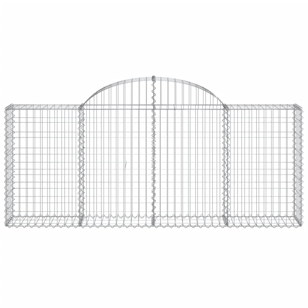 Cestas De Gaviones 4 Uds Forma De Arco Hierro 200x30x80/100 Cm_3