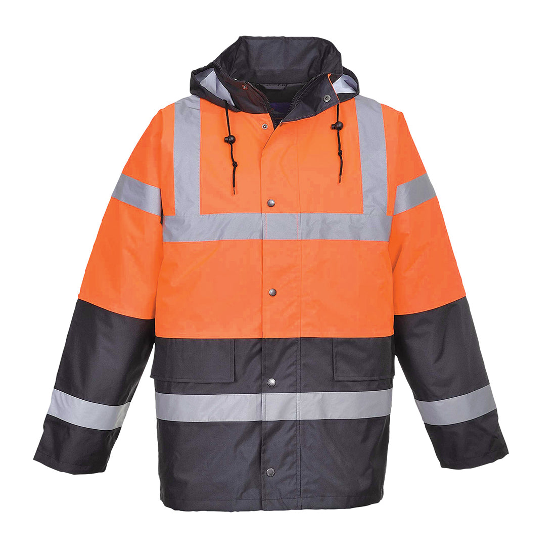 Chaqueta Hi-vis Contrast Winter Traffic - Protección Y Comodidad / S / Naranja-negro_2