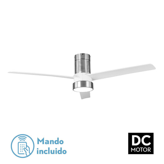 Ventilador Dc Teo 24w 2950lm Niquel 3asp Blancas 32x139d 3000-4000-6000k C/remoto, Memoria Y Temporizador_0