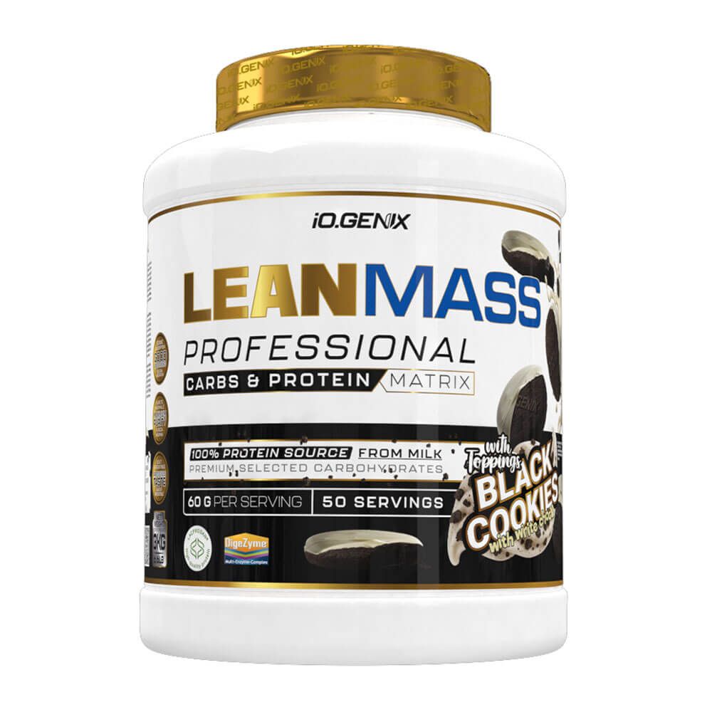 Lean Mass Profesional - 3kg - Black Cookies Y Chocolate Blanco - Ganadores De Peso Con Proteína - Io.genix_0