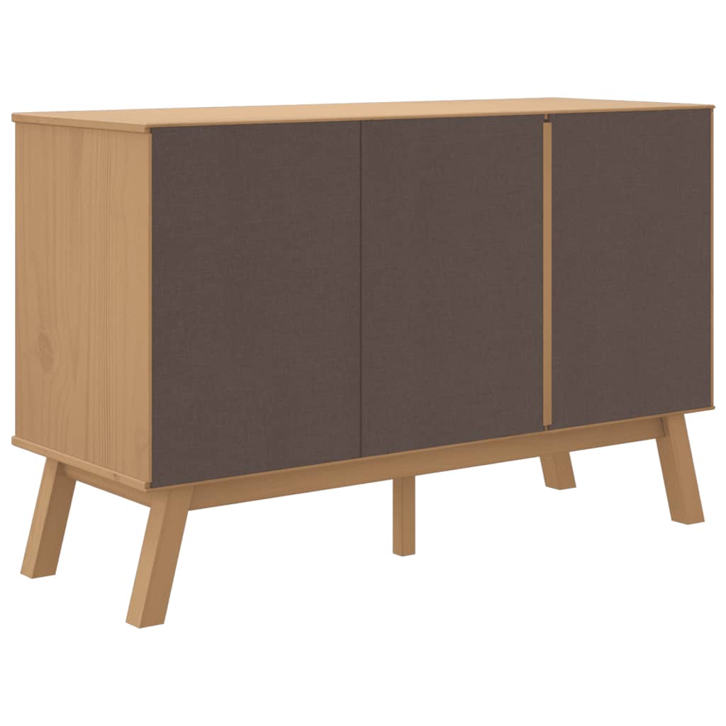 Aparador Olden Madera Maciza Pino Gris Y Marrón 114x43x73,5 Cm / Vetonek_4