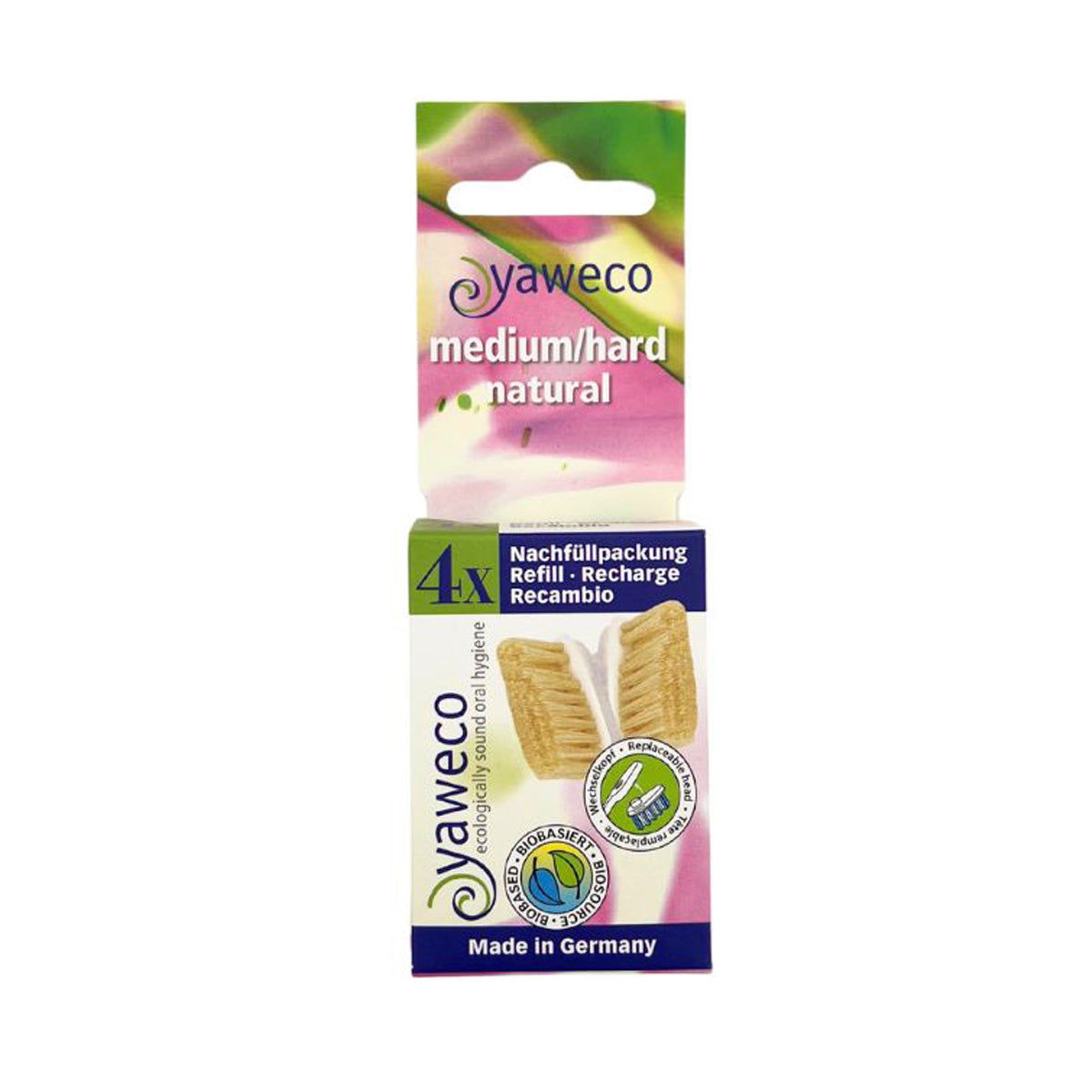 Recambio Cepillo Dental Nature Medium Yaweco Pack 4 uds
