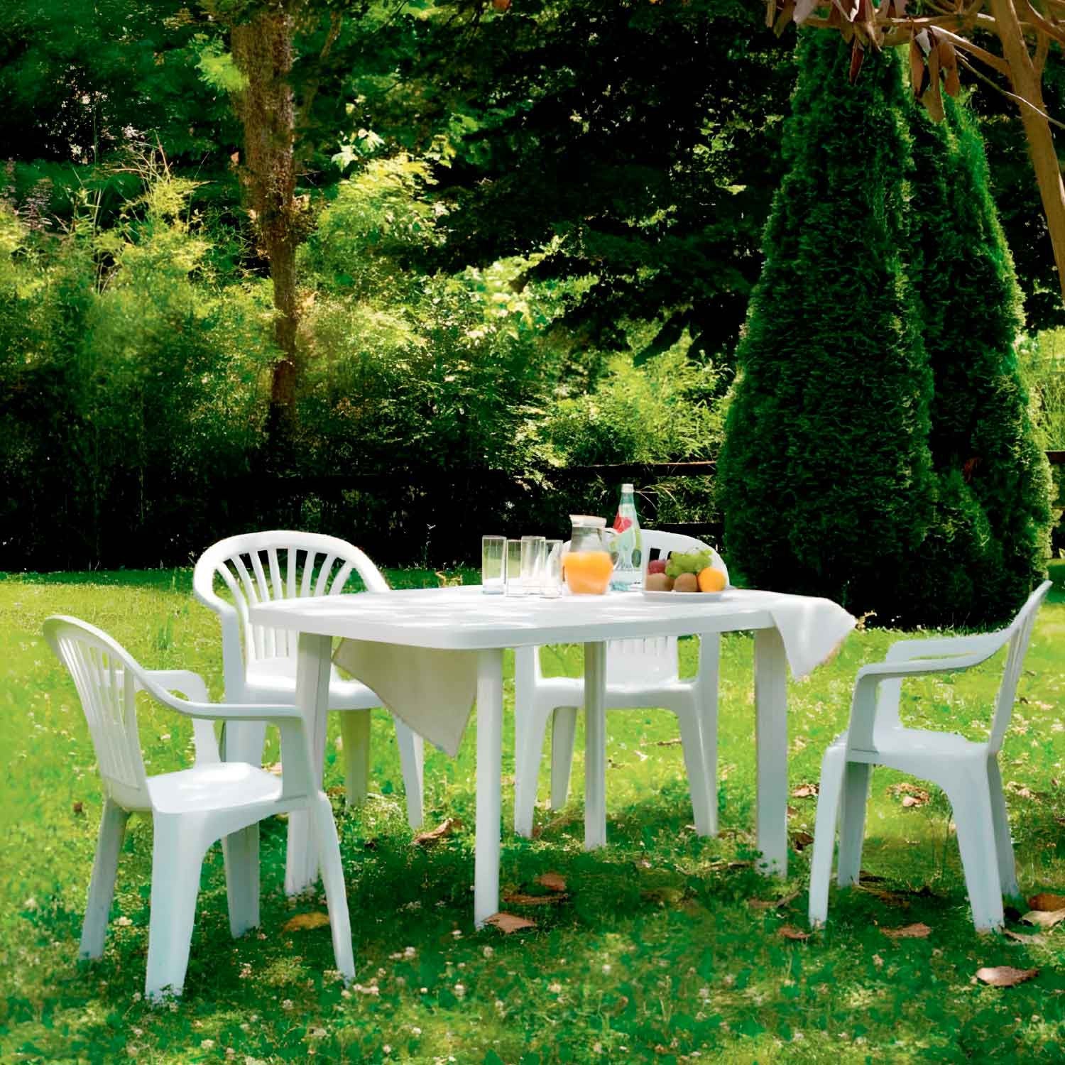 Mesa De Resina Oval/rectangular Vistara Blanco 140x85x72cm O91_2