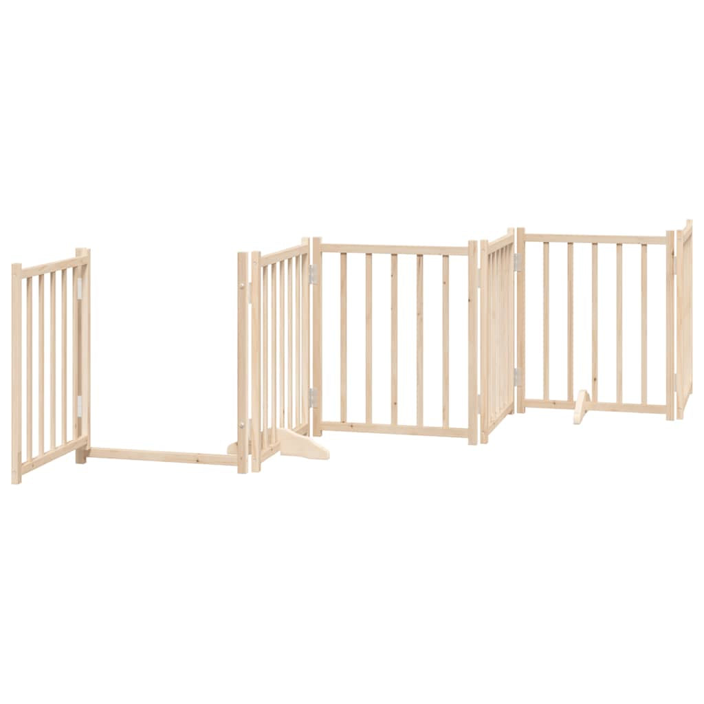 Vidaxl Puerta Para Perros Plegable 15 Paneles Madera De Álamo 750 Cm_3