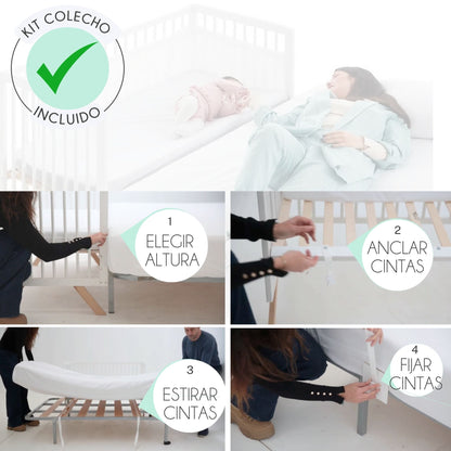Cuna De Bebe Koala 120x60 Con Kit Colecho Incluido. Seguridad, Comodidad Y Versatilidad Para El Descanso De Tu Bebé._1