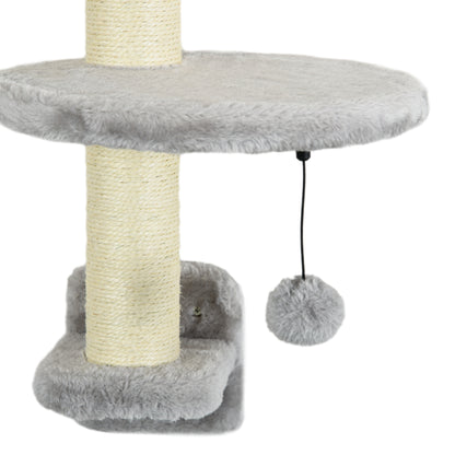 Pawhut Juego De Pared De Escalada Para Gatos De 3 Piezas Gris_3
