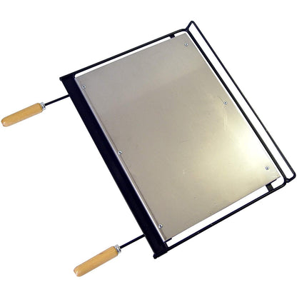 Barbacoa con ruedas y tres bandejas madera completa Imex el Zorro 72x40x135