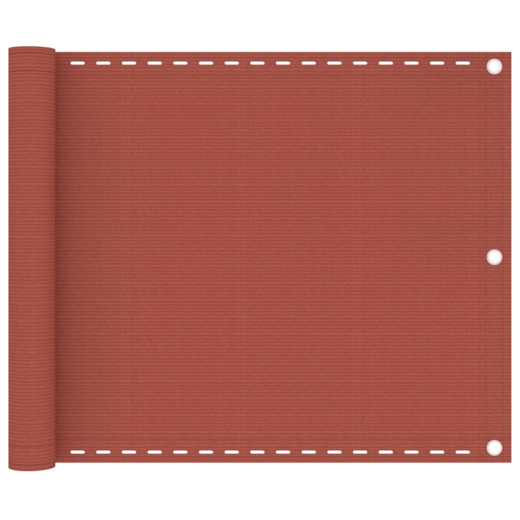 Vidaxl Toldo Para Balcón Hdpe Terracota 75x600 Cm_0