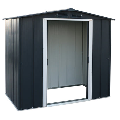 Caseta Cobertizo Eco Denia 6×4 Metal Gris Antracita_1