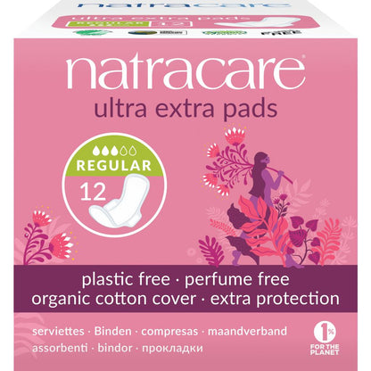 Compresa ultra extra normal con alas bio Natracare 12 Uds