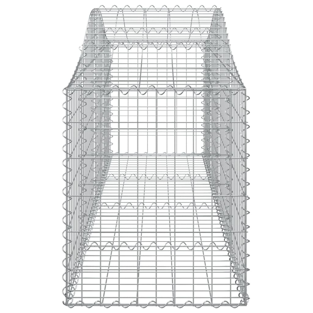Cestas De Gaviones 18 Uds Forma De Arco Hierro 200x50x60/80 Cm_4